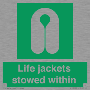Life jackets stowed within